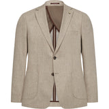 2Blind2C Faith Flannel Blazer Suit Blazer Fitted BGE Beige