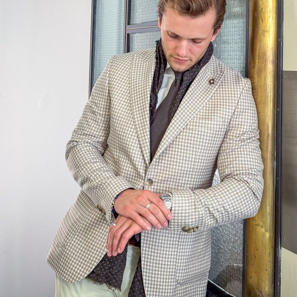 2Blind2C Faith Ternet Stretch Blazer Blazer Fitted BLU Blue