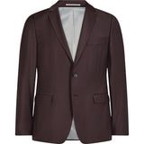 2Blind2C  Ford Uld Habitjakke Suit Blazer Fitted BUR Burgundy