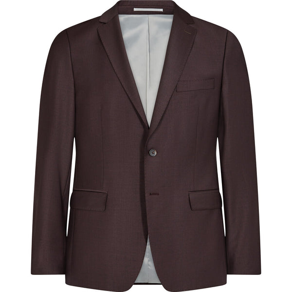 2Blind2C  Ford Uld Habitjakke Suit Blazer Fitted BUR Burgundy