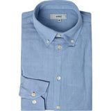 2Blind2C  Franco Fitted Skjorte i Hør Shirt LS Fitted LBL Light Blue