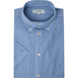 2Blind2C Franco Kortærmet Hør Skjorte Shirt SS Fitted LBL Light Blue