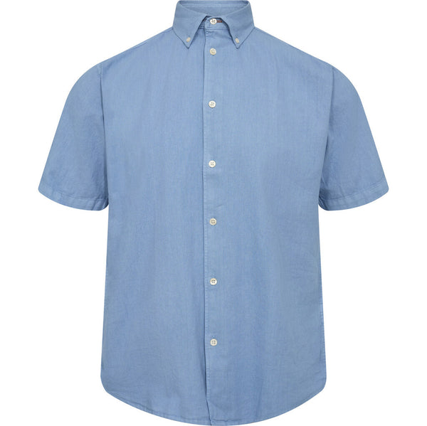 2Blind2C Franco Kortærmet Hør Skjorte Shirt SS Fitted LBL Light Blue