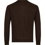 2Blind2C  Kingston Crewneck Strik i Merinould Knitwear DBR Dark Brown