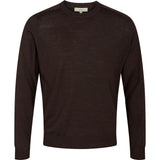 2Blind2C  Kingston Crewneck Strik i Merinould Knitwear DBR Dark Brown