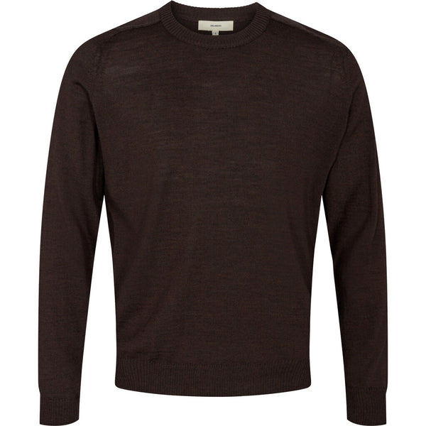 2Blind2C  Kingston Crewneck Strik i Merinould Knitwear DBR Dark Brown