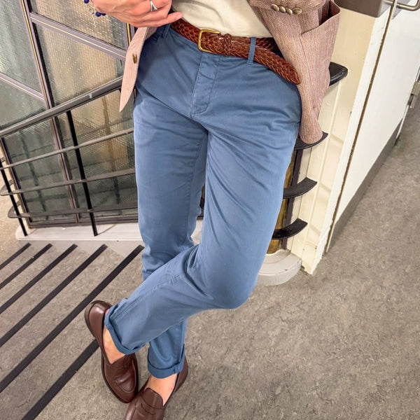 2Blind2C Pio Stretch Chino i Bomuld Pants MBL Mid Blue