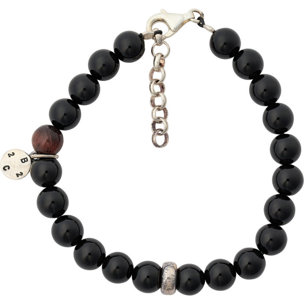 2Blind2C Round Gemstone Bracelet 8mm Accessories BLK Black