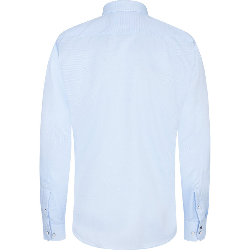 2Blind2C Steve Struktur Skjorte Shirt LS Slim LBL Light Blue