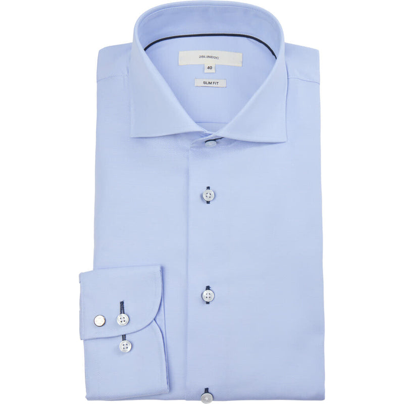 2Blind2C  Fred Fitted Skjorte NOOS Shirt LS Fitted LBL Light Blue