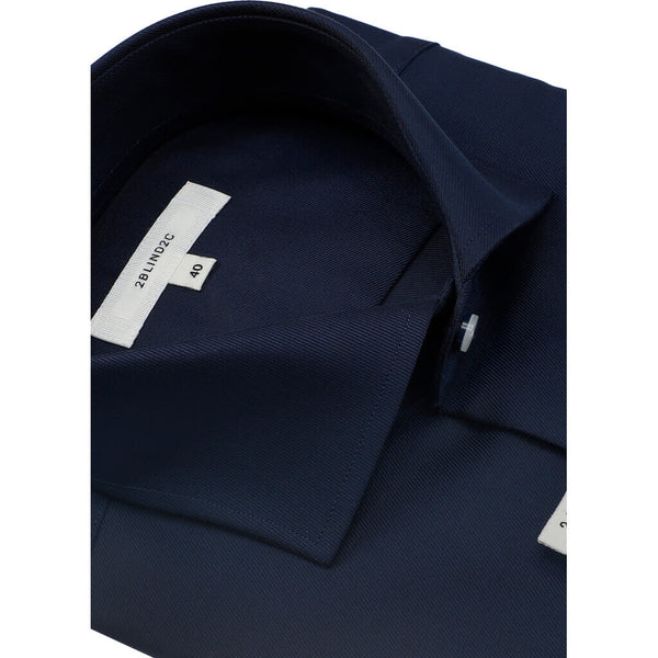 2Blind2C  Fred Fitted Skjorte NOOS Shirt LS Fitted NAV Navy