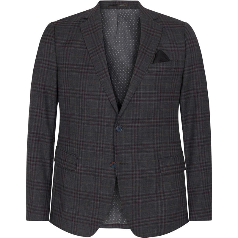 2Blind2C Fresco Ternet Fitted Uld Blazer Suit Blazer Fitted DGR Dark Grey