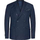 2Blind2C Star Dobbeltradet Slim Fit Blazer NOOS Suit Blazer Slim 300 Navy