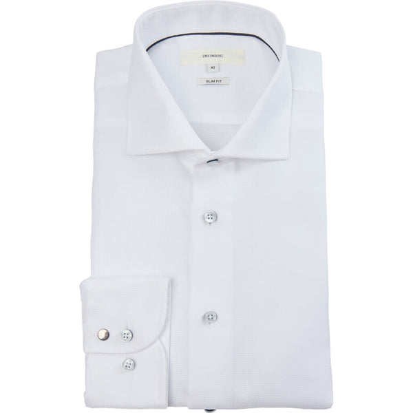 2Blind2C Steve Struktur Skjorte Shirt LS Slim WHT White